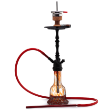 Кальян AMY Deluxe - 043 Black Red (Luxus Shisha) 75см (Полный комплект)