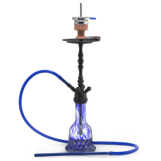 Кальян AMY Deluxe - 043 Black Blue (Luxus Shisha)75см (Полный комплект)