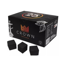 Уголь для кальяна кокосовый — Crown 72 шт 25мм