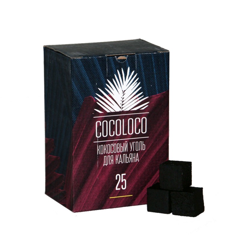 Уголь для кальяна кокосовый — Cocoloco 72 шт 25мм