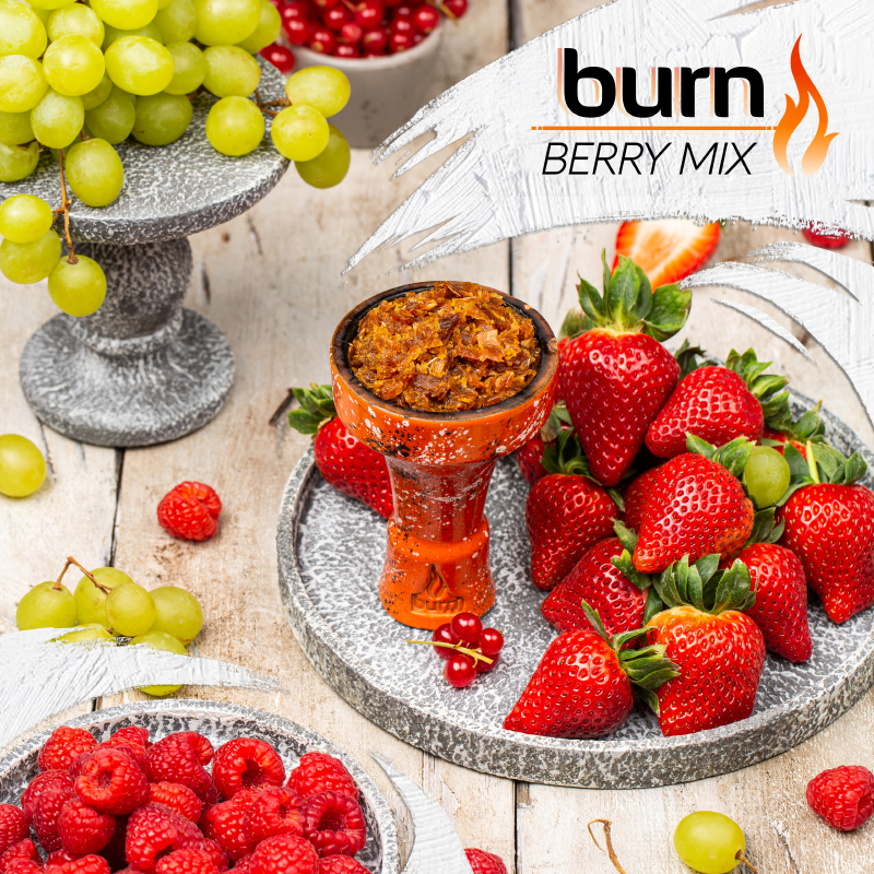 Табак Burn 100г - Berry Mix (Клубника, Малина, Виноград)